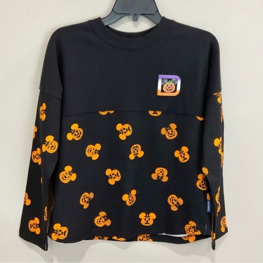 DISNEY Parks Kids Mickey and Minnie Halloween Spirit Jersey Top Shirt Sz 14 NWT